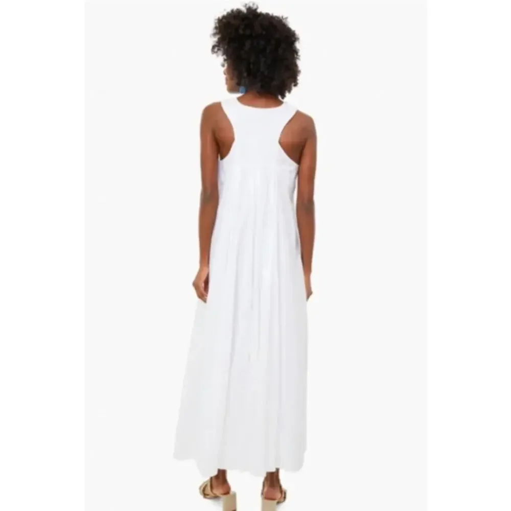 Tuckernuck White Cyprus Maxi Dress Large Floral Embroidered NWT Summer Vacation - Picture 4 of 10